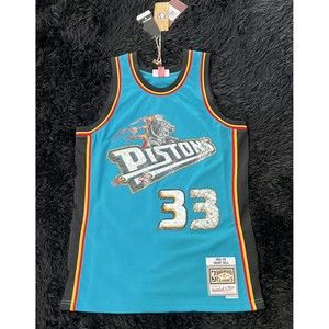 Grant Hill Pistons Mitchell & Ness 75th Anniversary Swingman Jersey Men Sz M NWT